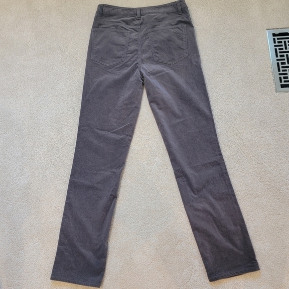 Talbots Gray Velveteen High Rise Pants Size 6 - Picture 3 of 11